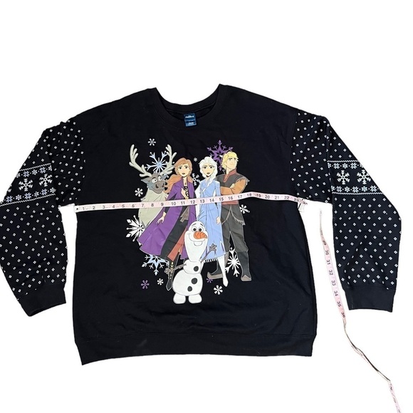 𝅺disney FROZEN ELSA, ANNA, OLAF LIGHT UP SWEATSHIRT CHRISTMAS WOMEN'S XXL - Picture 7 of 9
